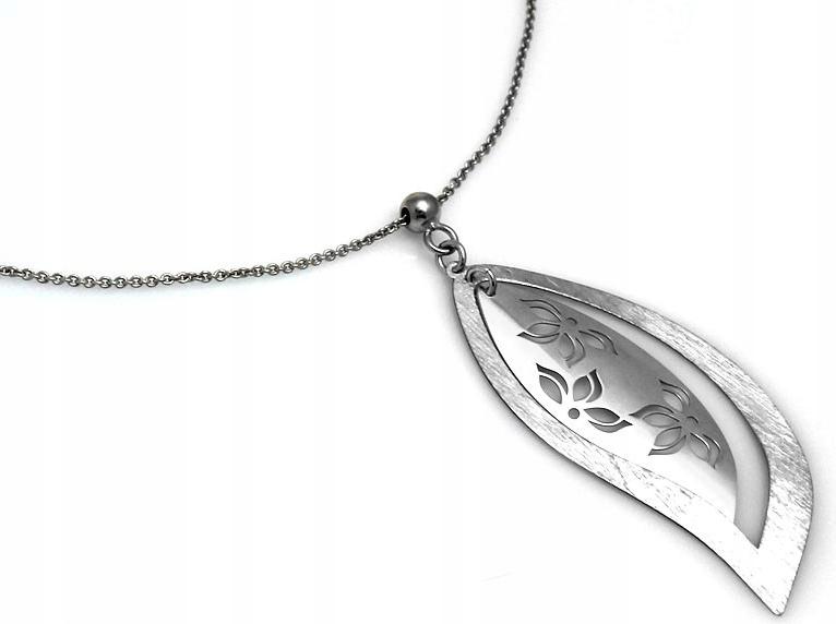 Stříbrný náhrdelník 925, ažurový přívěsek s květinami, elegantní jako dárek