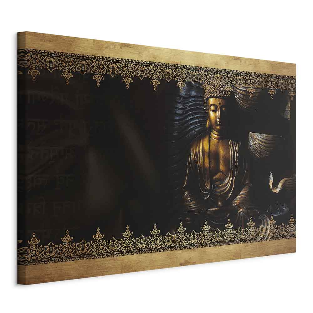 Obraz Na Plátně Spící Buddha Ornamenty Nástěnná Dekorace Do Obývacího Pokoje 90x60