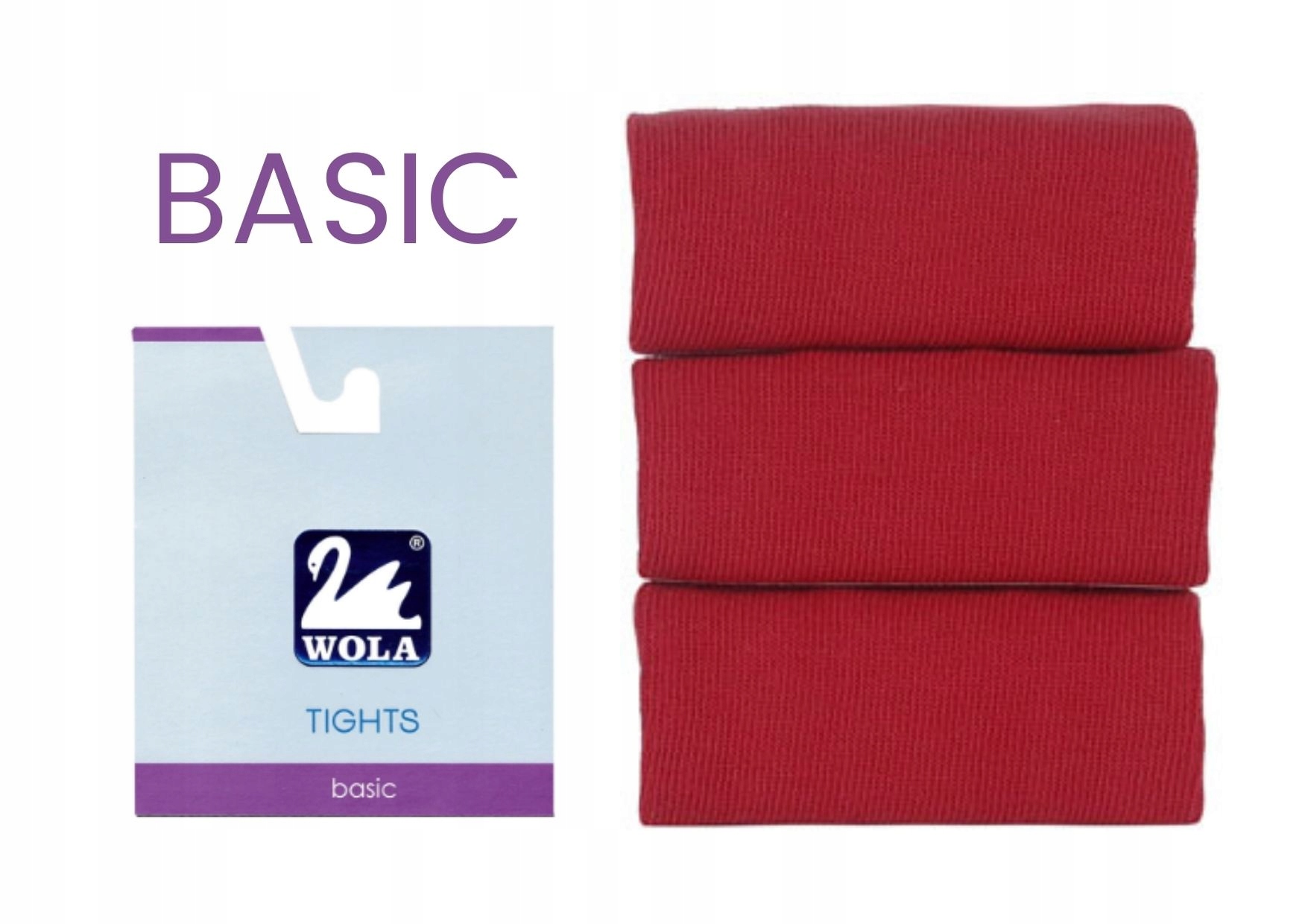 

Rajstopy Wola Basic bawełna #cherry czerwony 80-86
