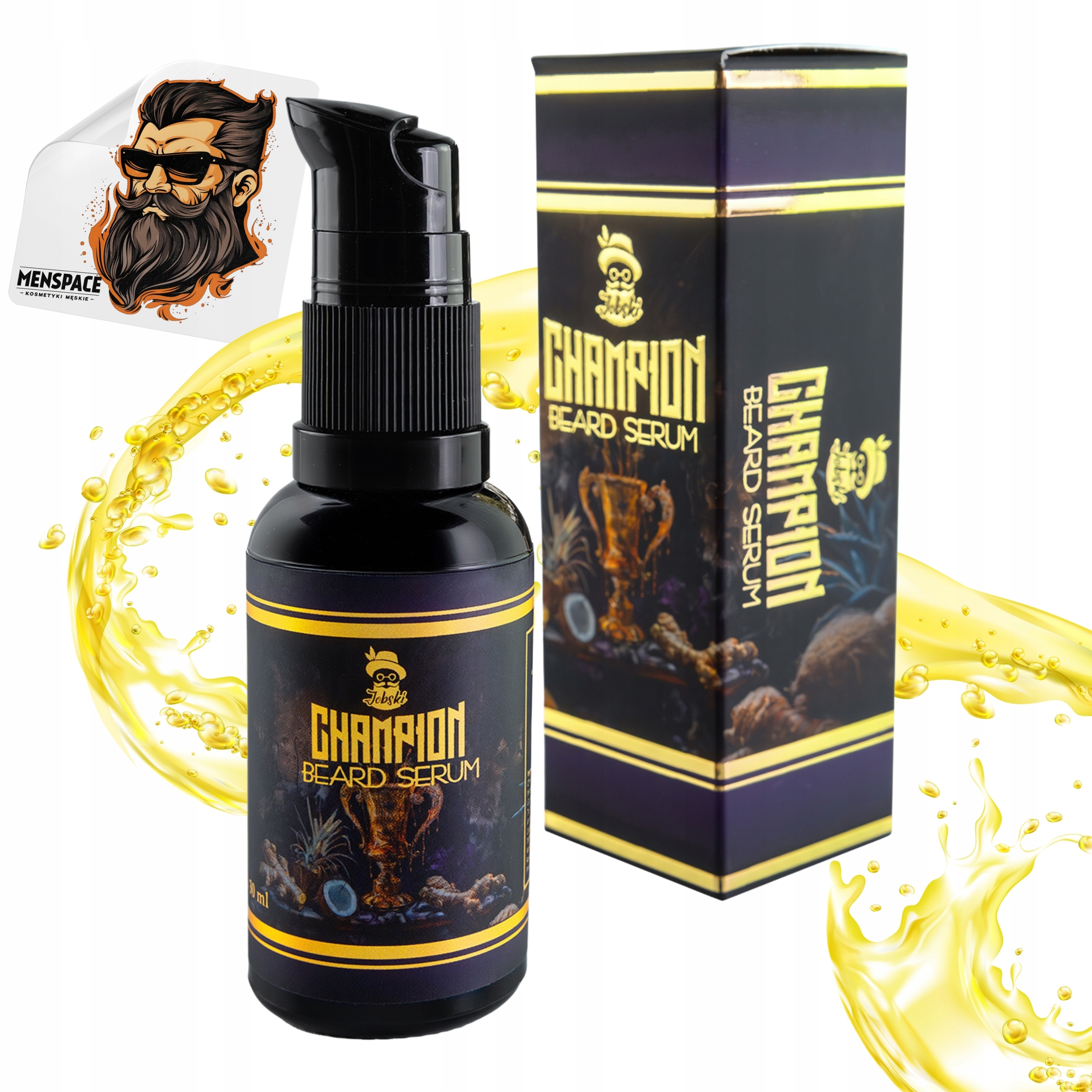 Jobski Cosmetics Champion Regenerační posilující sérum na vousy 30 ml
