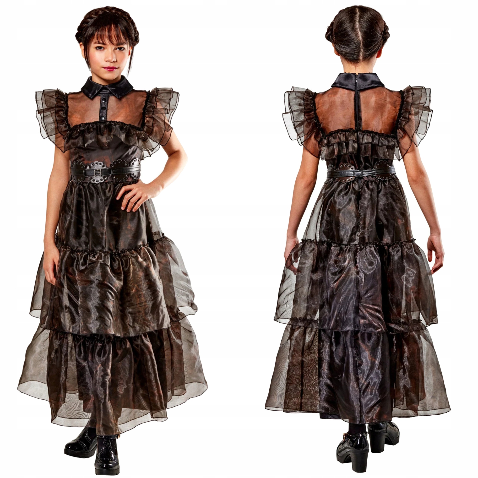 Karnevalový Kostým Wednesday Šaty Rave'n Dance 142-154 CM 11-13 Let