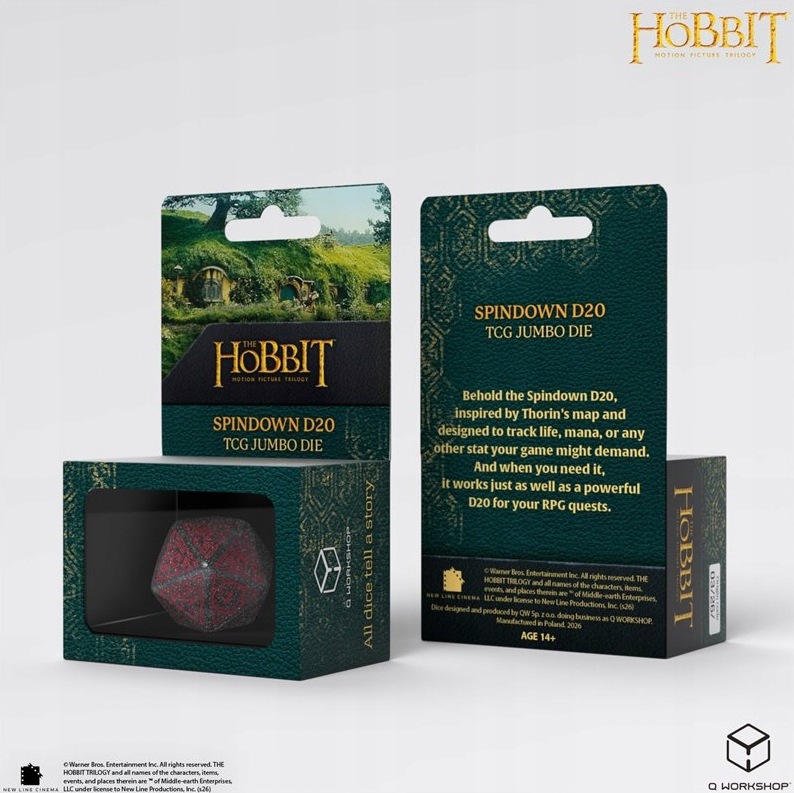 The Hobbit Spindown D20 Lunaris Tcg Jumbo Die