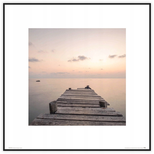 Drewniane Molo reprodukcja ścienna 40x40 cm Waga produktu z opakowaniem jednostkowym 0.045 kg