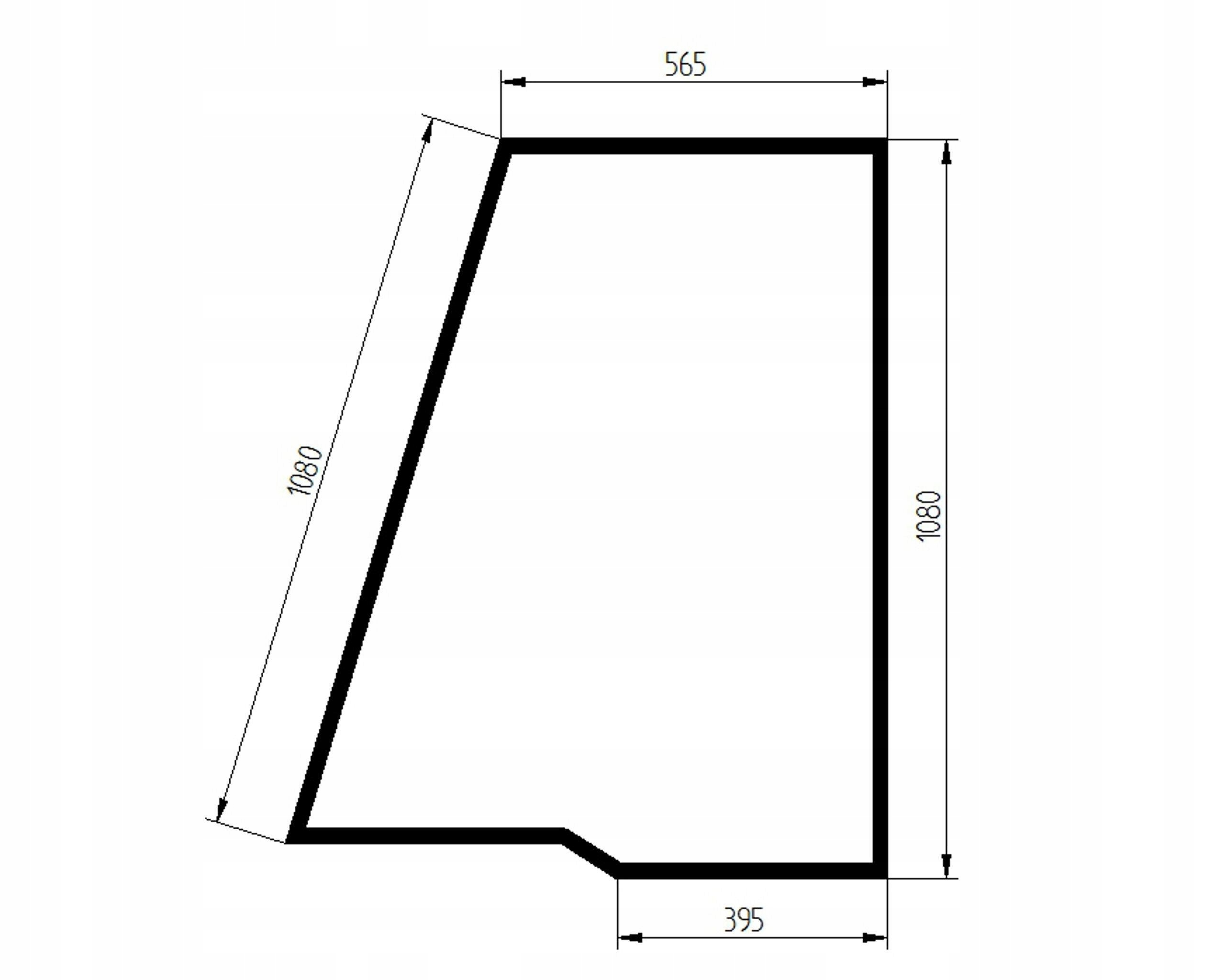 sklo Jcb dveře horní pravé s potiskem 827/30567