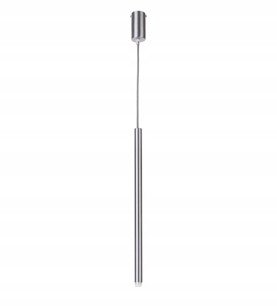 Závěsná lampa moderní dekorativní stříbrná tuba 50 cm nad stůl ostrov Sigma