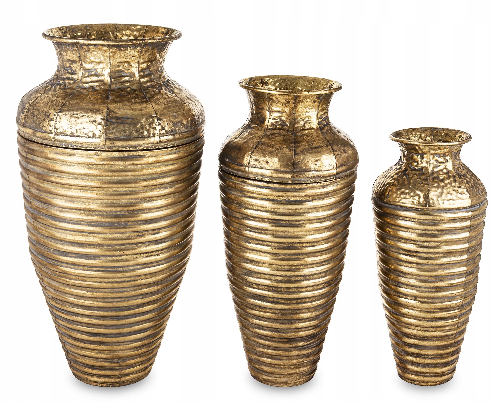 Váza Obal Na Kvetináč na vázu na kvetináč, zlatá sada 3 krytov, domáca záhrada