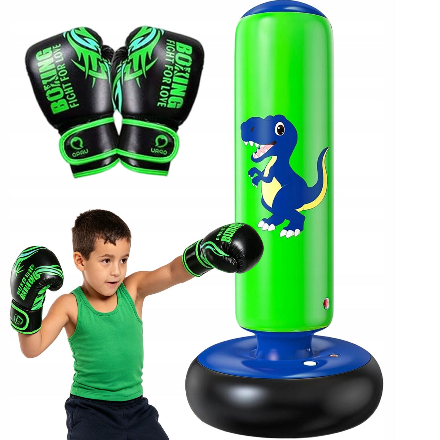 Worek Bokserski Dla Dzieci Treningowy Rękawice Zestaw 120cm Boks Kickboks