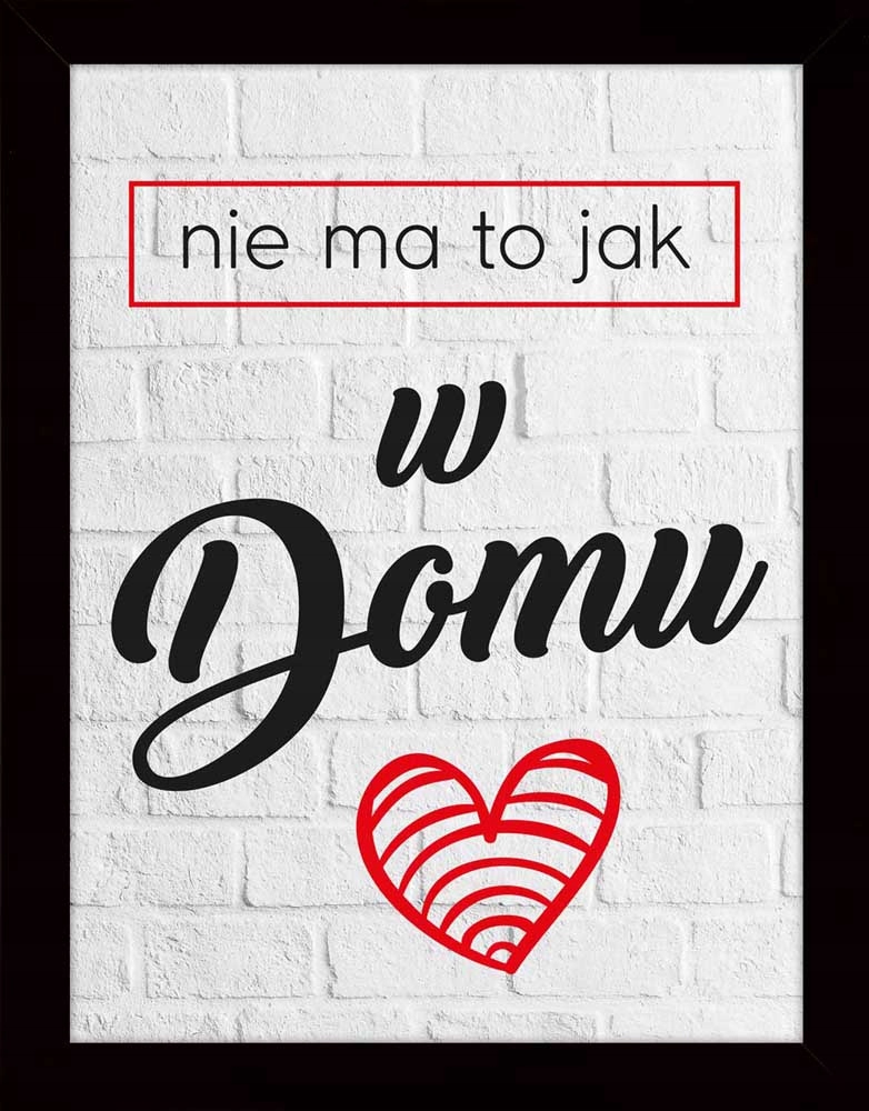

Nowoczesny Obraz Z Napisami Na Ścianę W Ramie