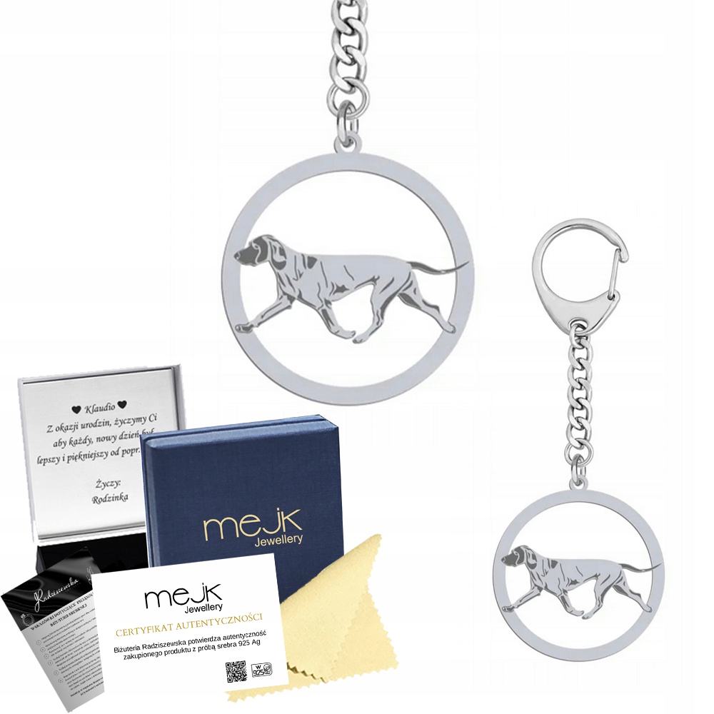 Přívěsek Na Klíče z bavorského Posokovce 925 Dárek Žena Gravírování