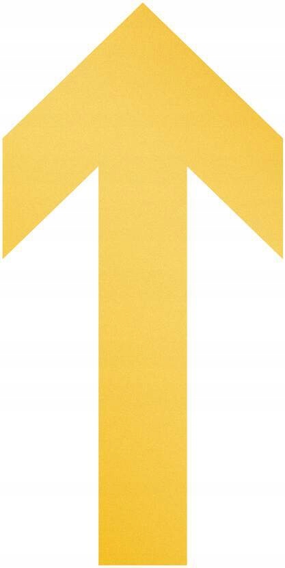 OZNACZENIE PODŁOGOWE ZNACZNIK STRZAŁKA NAKLEJKA ŻÓŁTA Durable 10 SZTUK