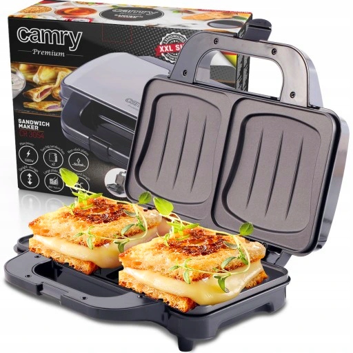 TOSTER OPIEKACZ DO KANAPEK TOSTÓW SANDWICH 1300W Kolor dominujący srebrny/szary