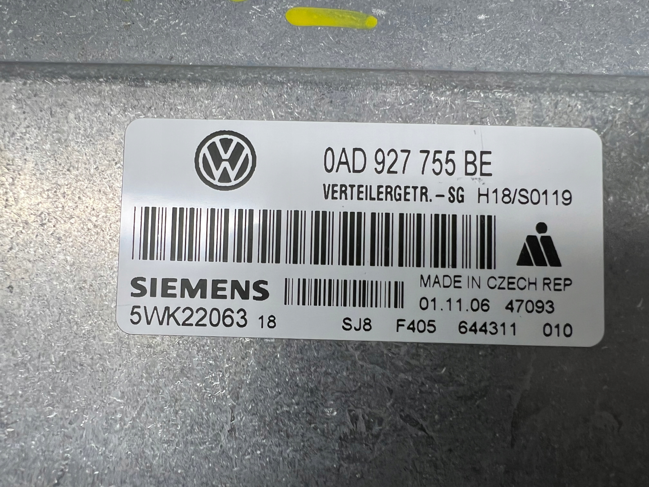 VW Touareg and module gearboxes 0AD927755BE