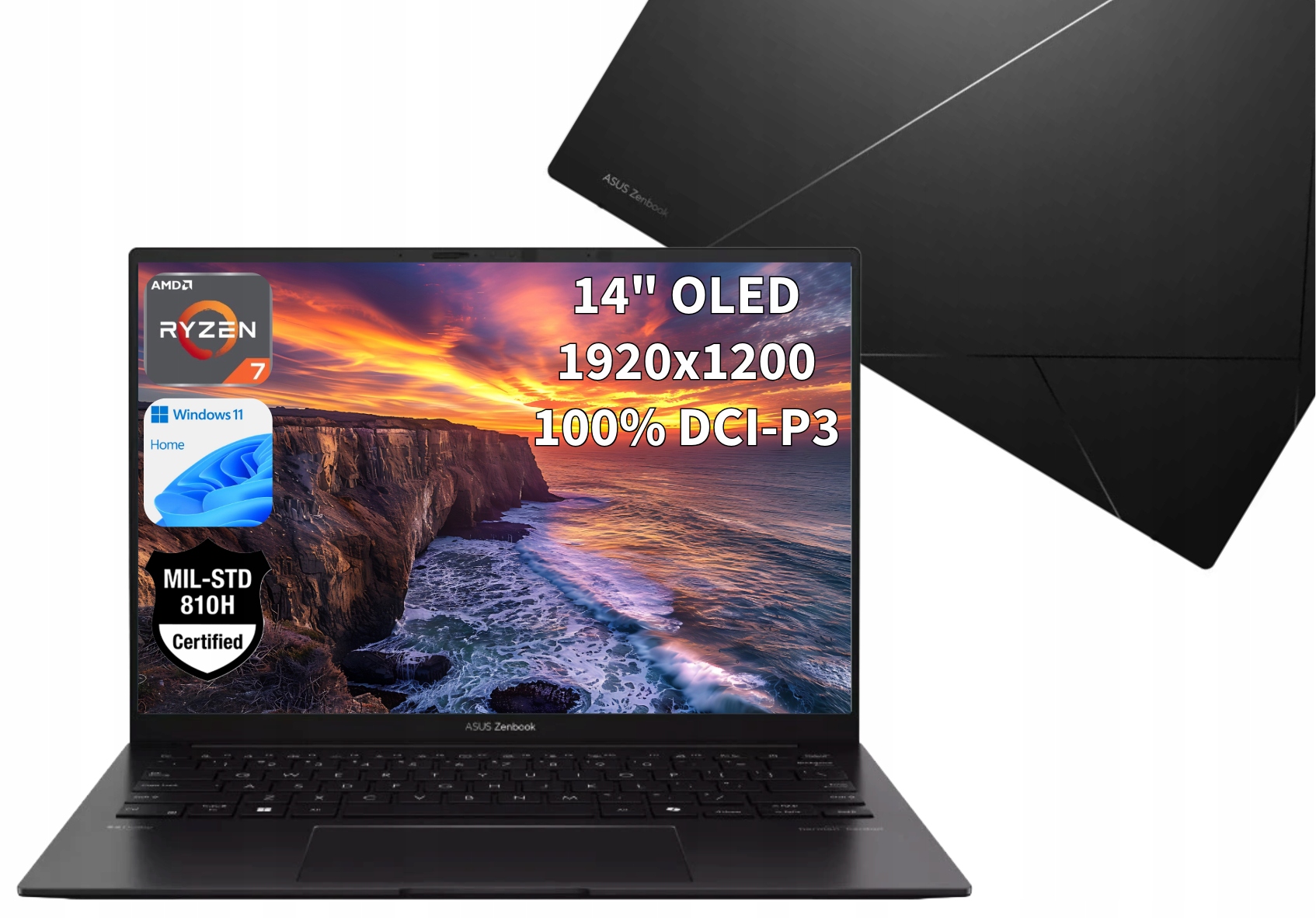 Asus ZenBook 14 R7 8840HS 16GB 1TB 14 Oled Fhd+ 500NIT Dotyk 100%DCI-P3 W11