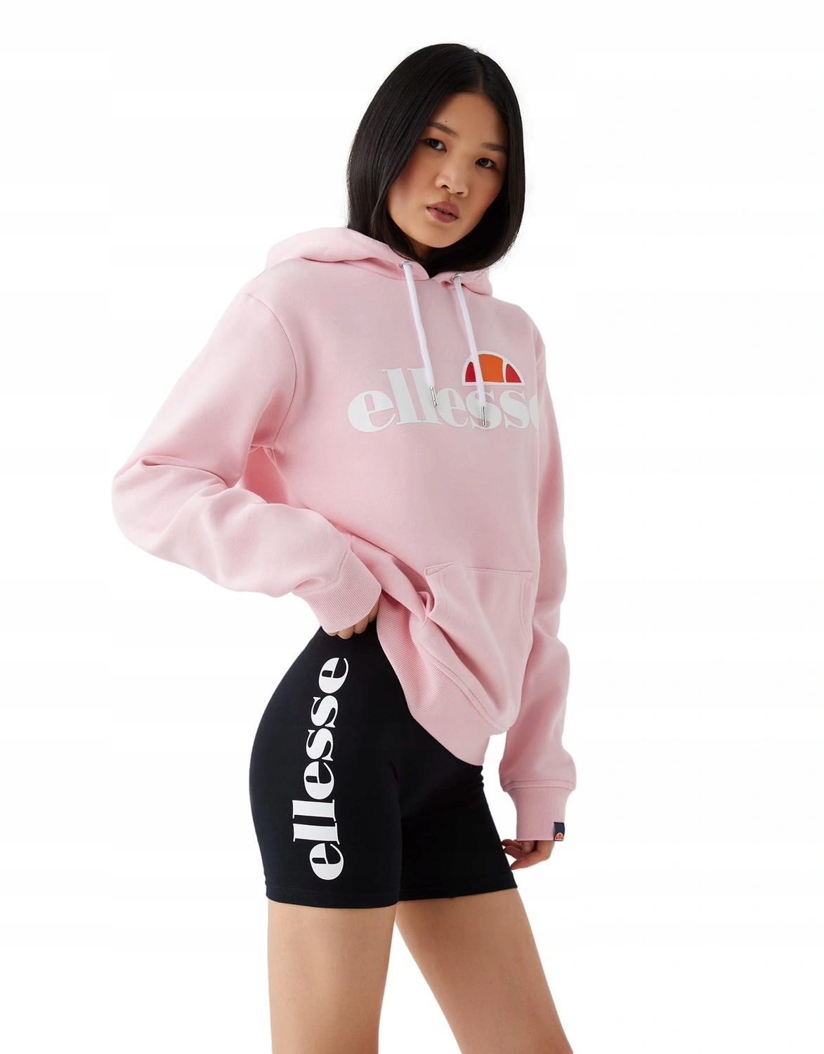 Mikina dámská Ellesse s kapucí od hoodie Torices růžová bavlněná