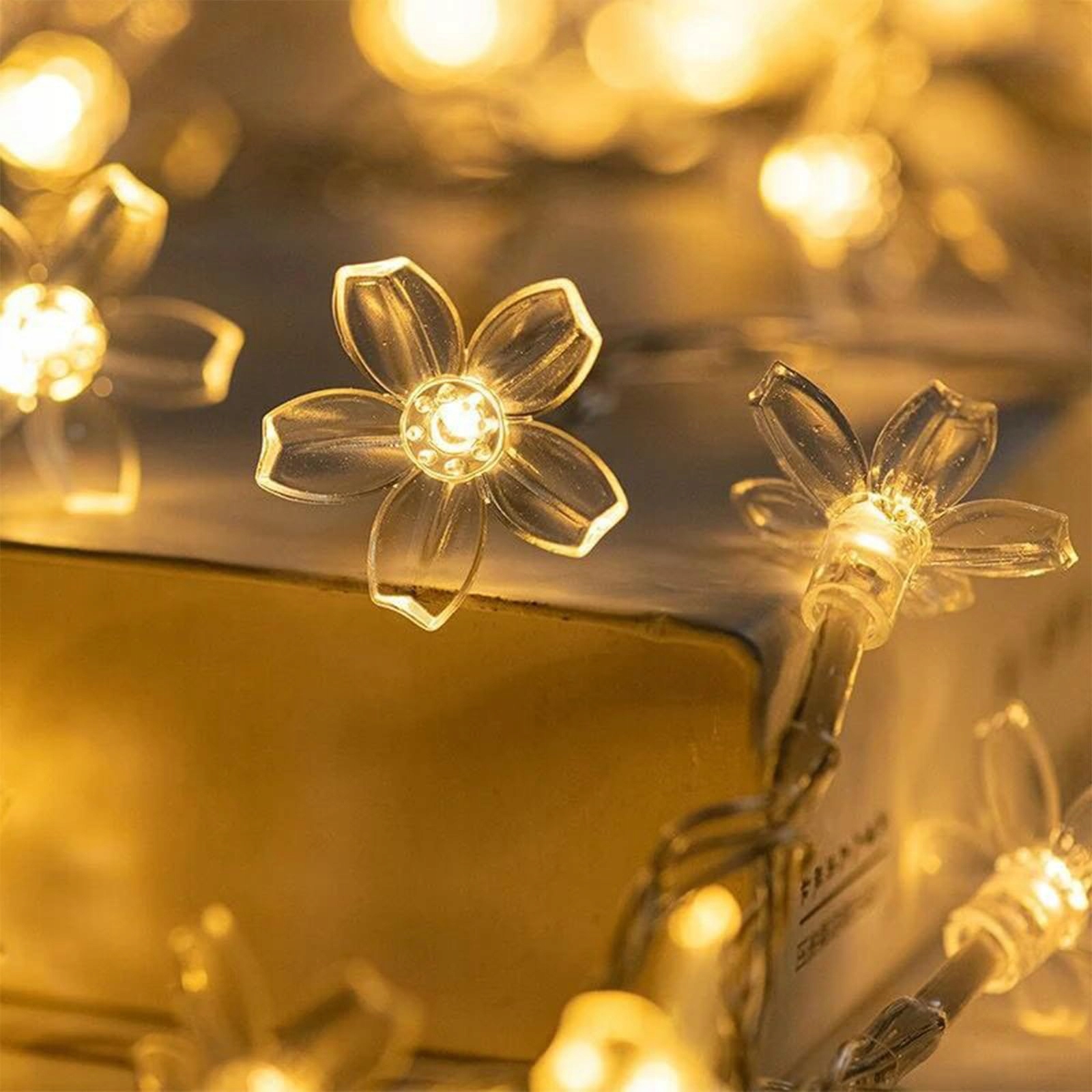 Girlanda Kwiatowa LED Kwiaty Wiśni Ciepła Biała Na Baterie 6m 40 LED ENLACE — miniatura 3