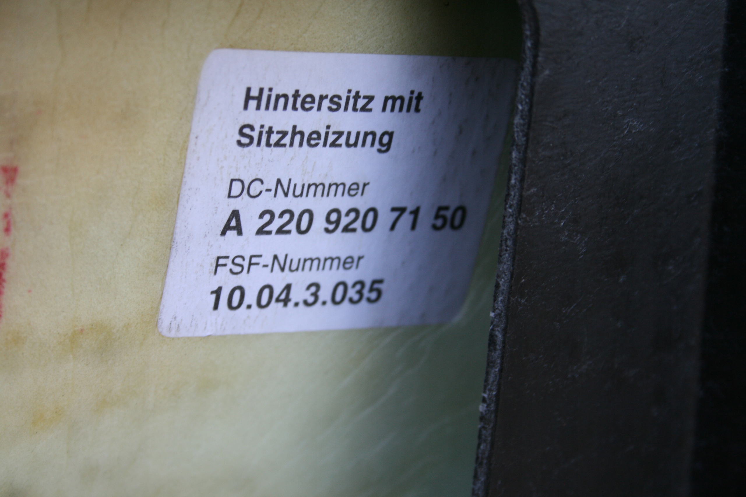 MERCEDES W220 РЕСТАЙЛИНГ дивана зад