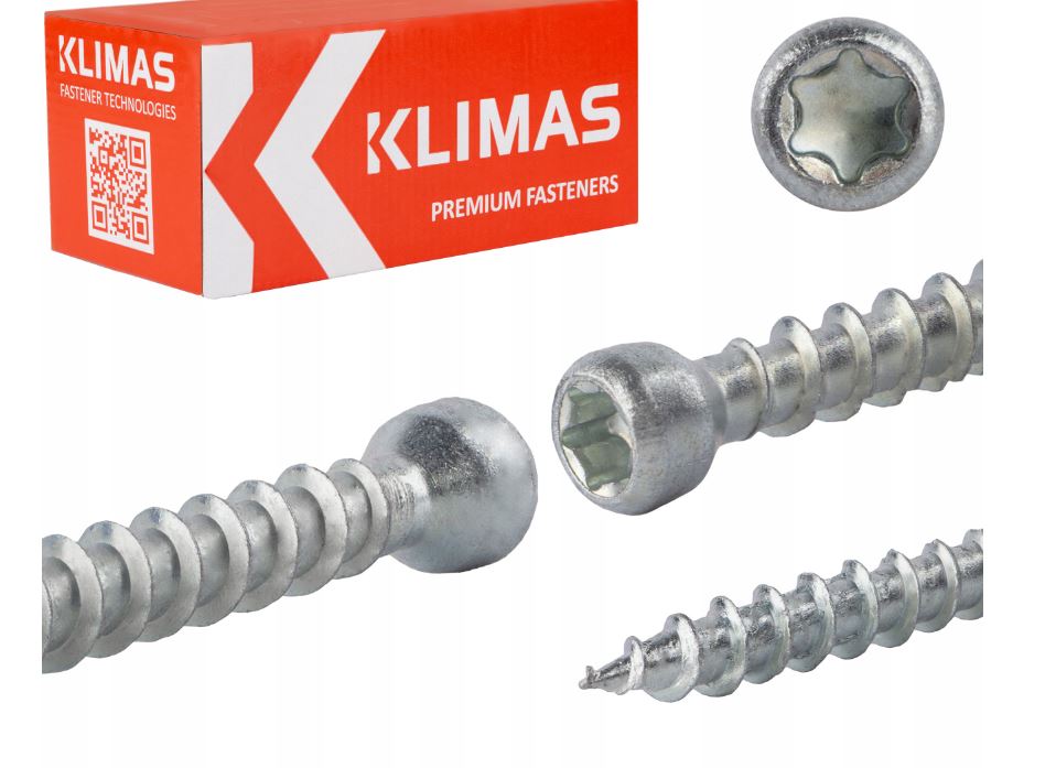 Konštrukčná skrutka s valcovou hlavou, Tx/wkfc 6x220 mm 100 ks Klimas