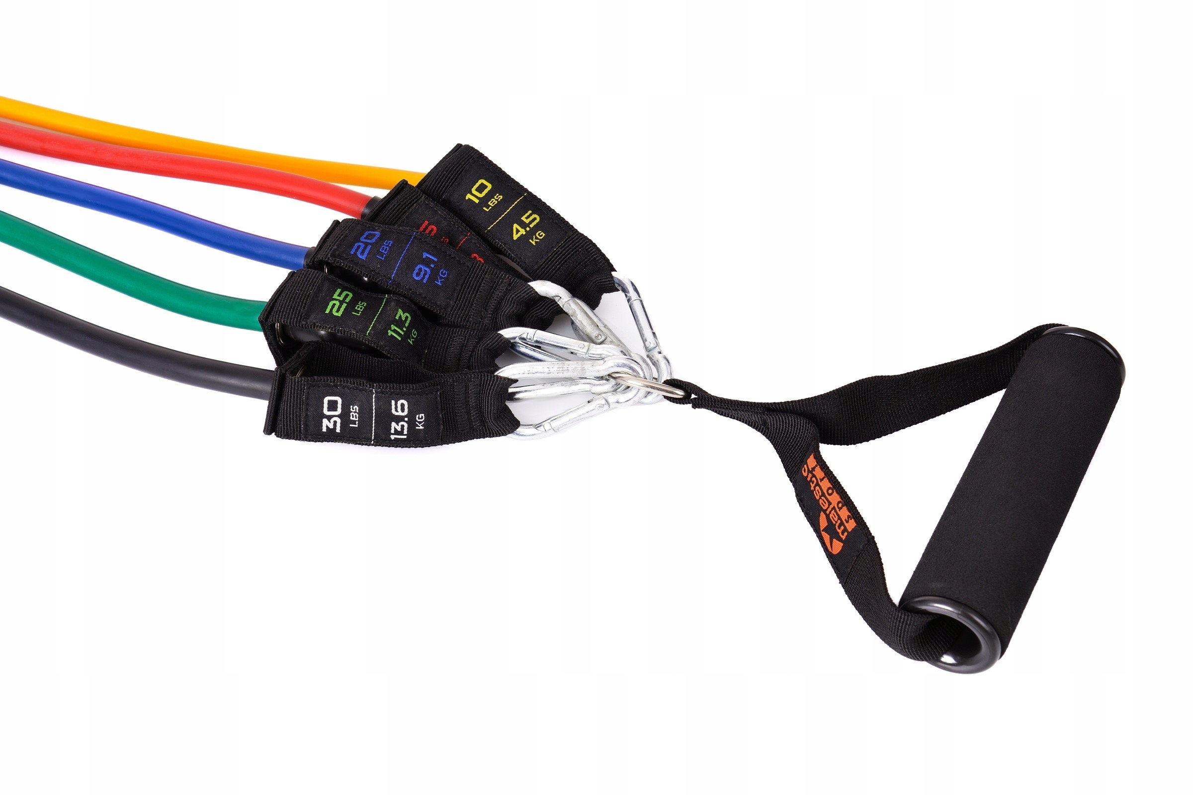 Gumy oporowe do ćwiczeń ekspander MajesticSport x5 Długość (cm) 117 cm