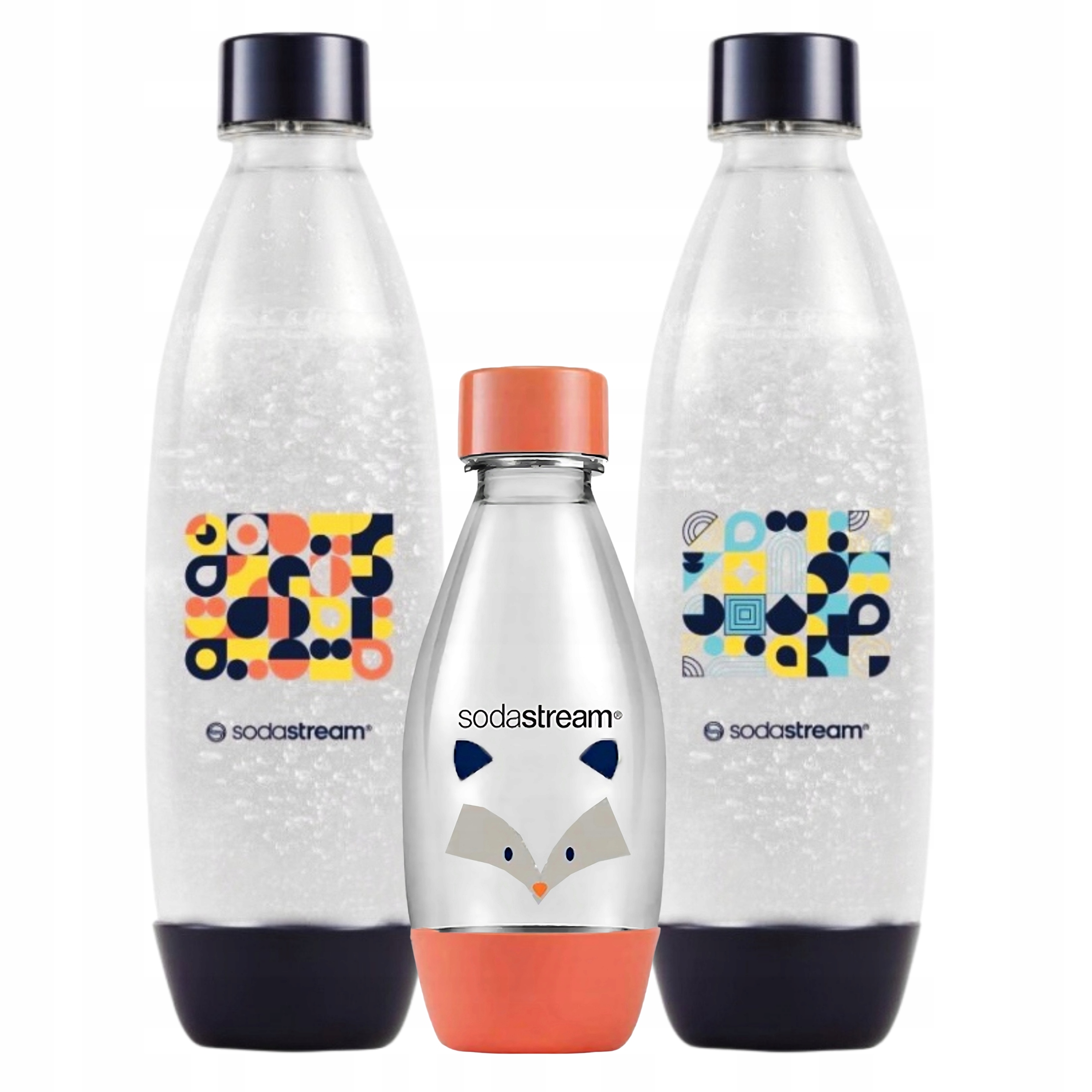 SodaStream Fuse lahve 2x 1L Bubble Mosaic 0,5L Malý pomerančový jezevec