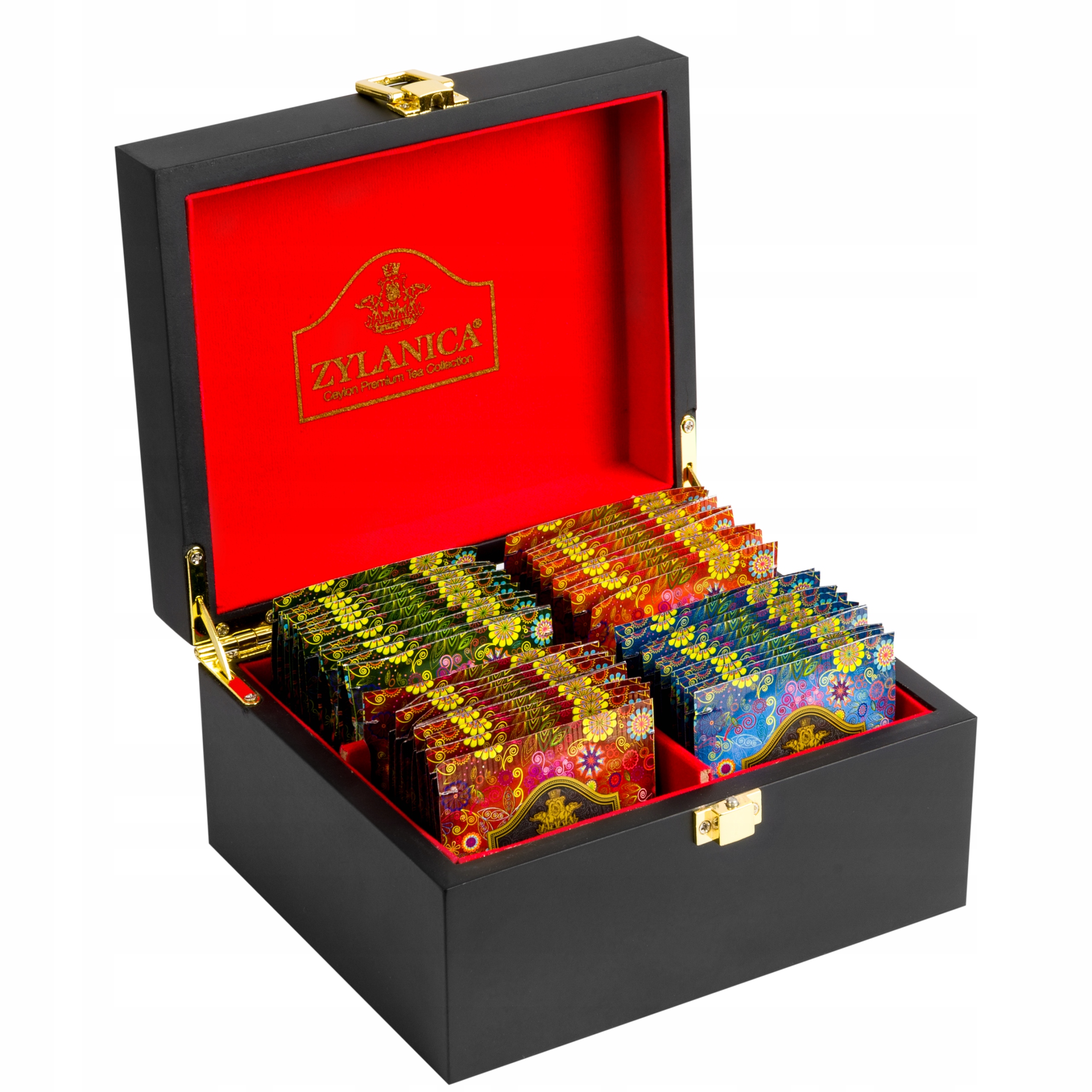 Zestaw Herbat Cejlońskich 4×10 torebek Zylanica Drewniane Pudełko