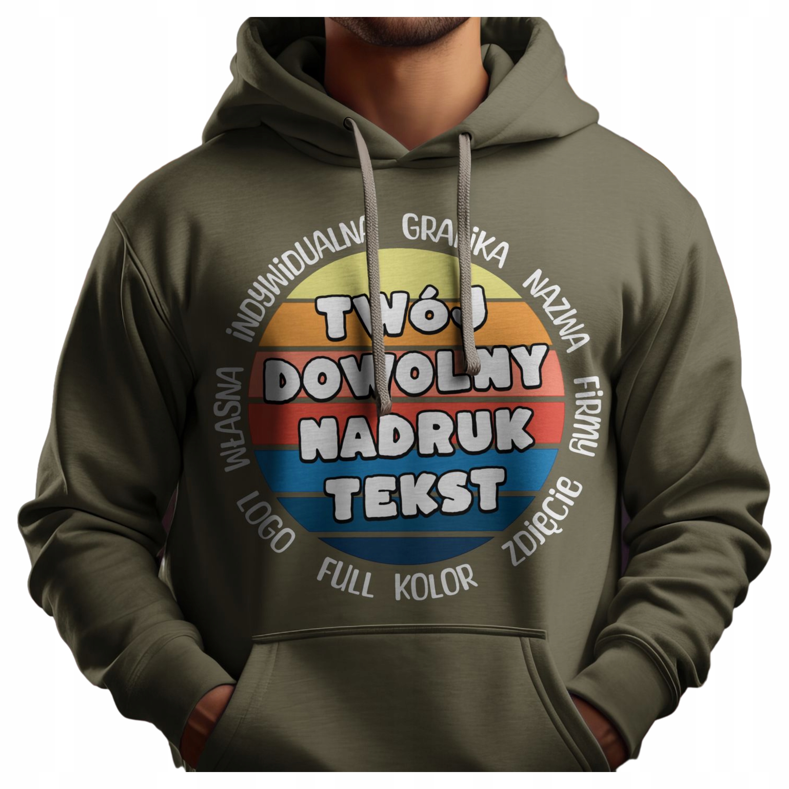 Bluza Własny Nadruk Logo Zdjęcie Dowolna Grafika Zdjęcie Tekst Napis 2XL