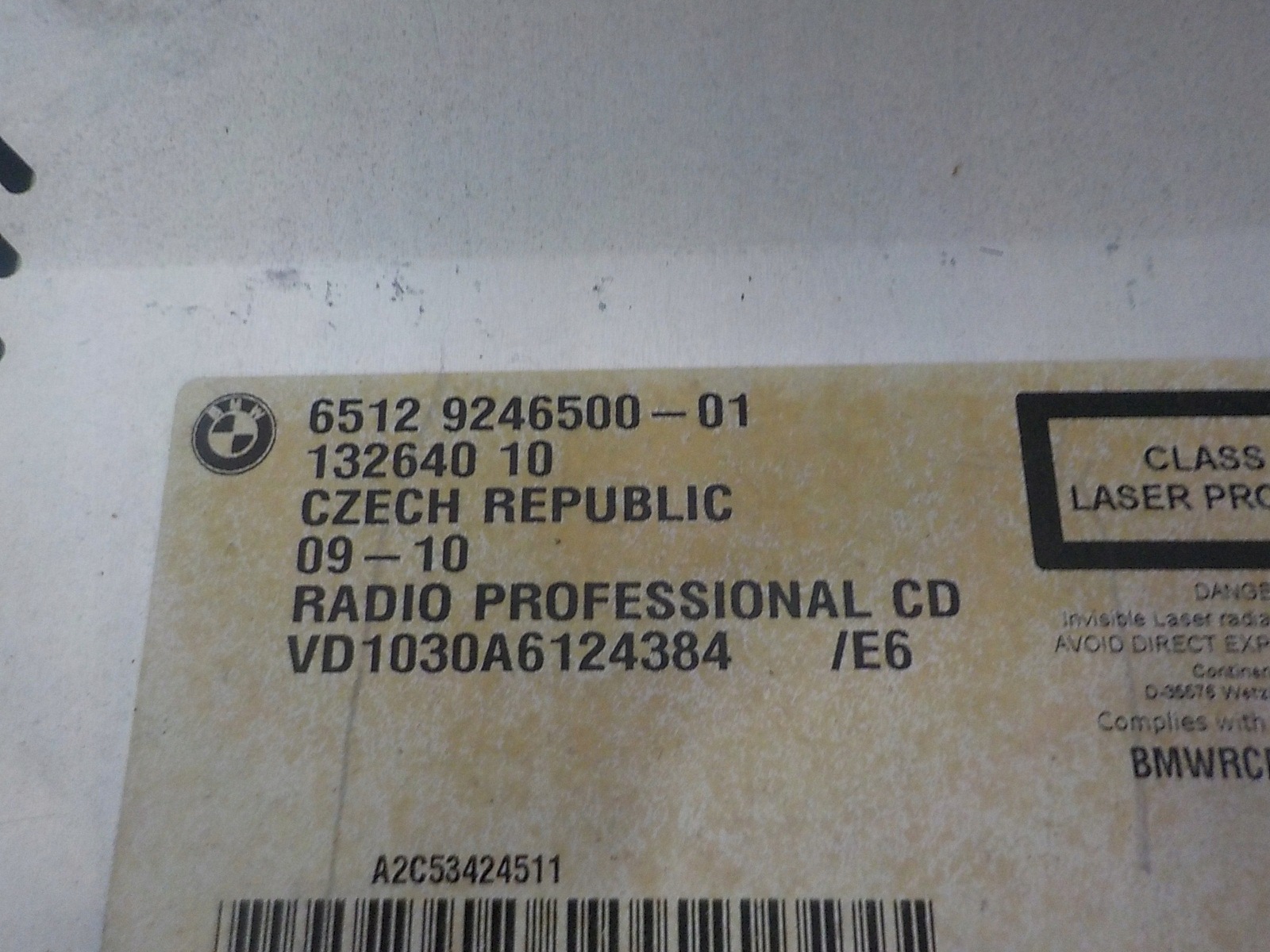 BMW X1 E84 RADIO PROFESSIONAL FABRYCZNE 9246500