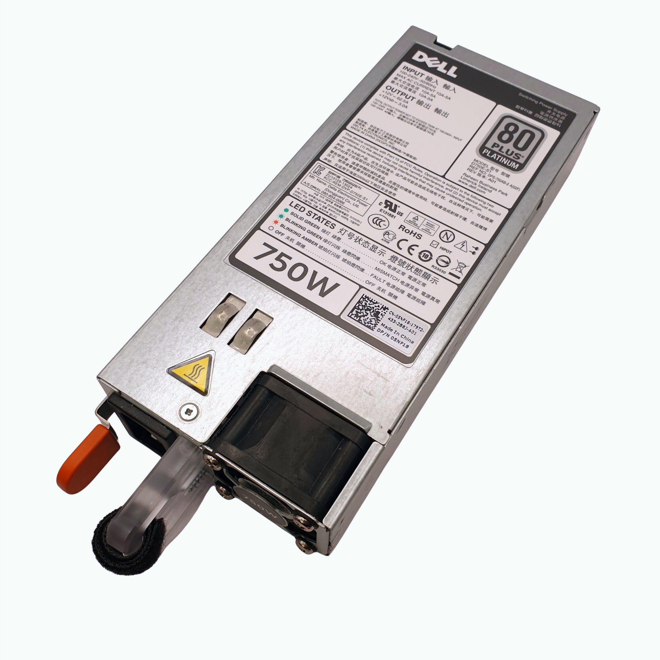 Серверный блок питания Dell D750E-S1, 05nf18, 09PXCV, DPS-750AB-2, 750W