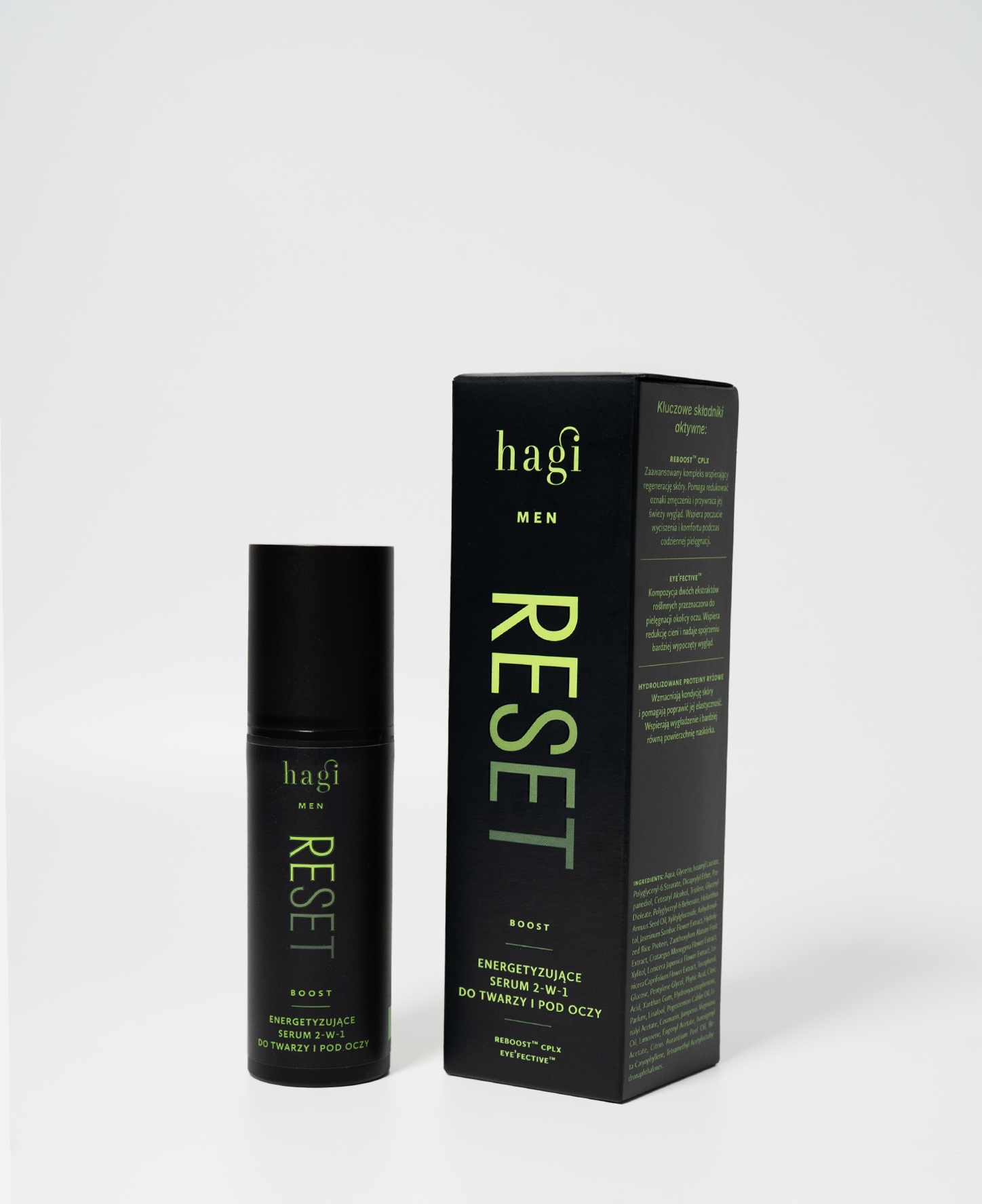 Pleťové sérum 2v1 Hagi Men Reset 30 ml Energizující, Obličej A Oči