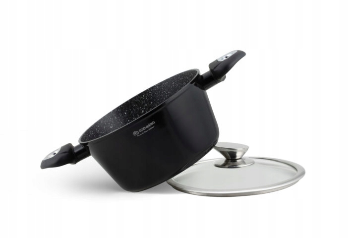 Garnki z powloka marmurowa zestaw zestaw garnek rondel patelnia pokrywki Materiał aluminiowe