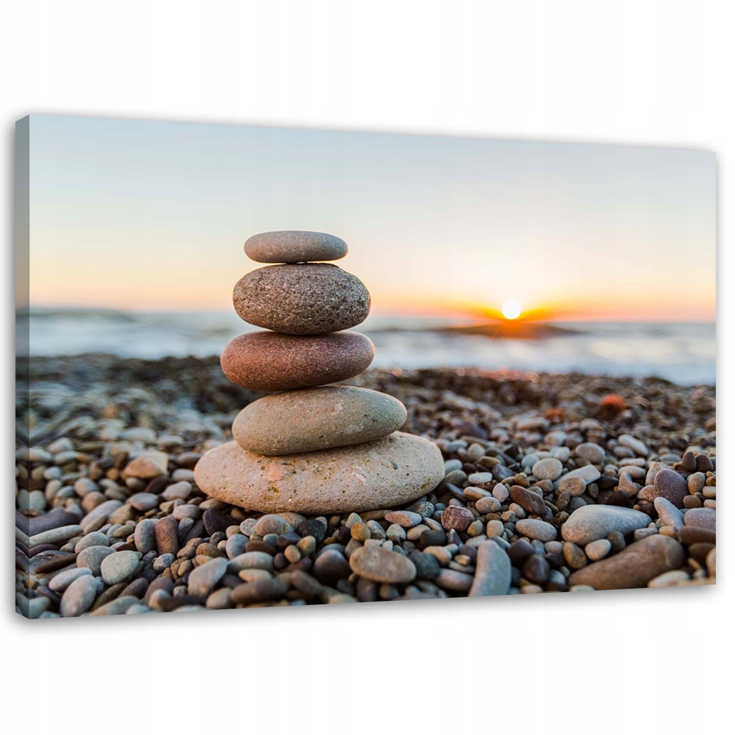 Obraz na plátně, Zenové kameny na pláži 90x60