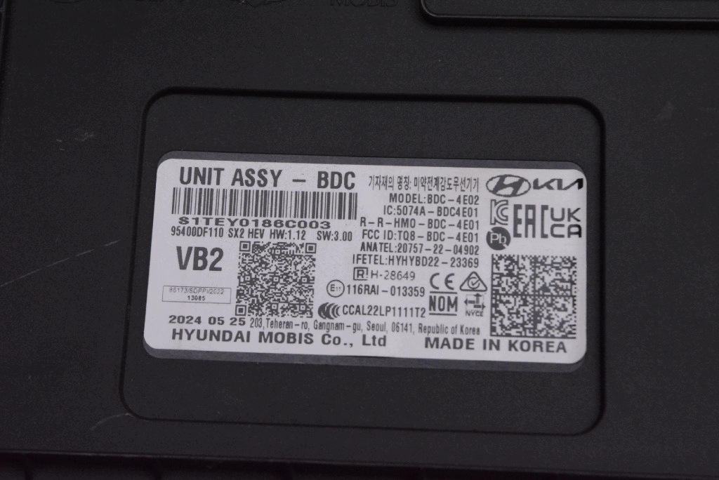 control unit module BDC 5074A-BDC4E01 HYUNDAI KONA 2 II 1.6 GDI HYBRID 141 KM