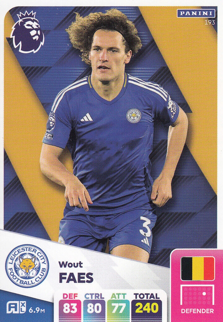 Premier League 2025 Base Card Wout Faes 193