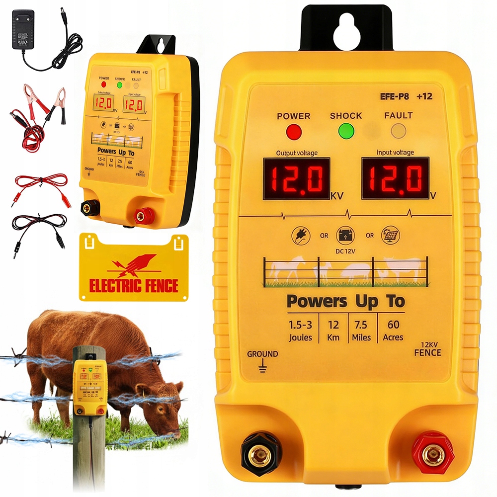 Elektrikář Pastuch 12KM Elektrický Oplocení Pro Zvířata