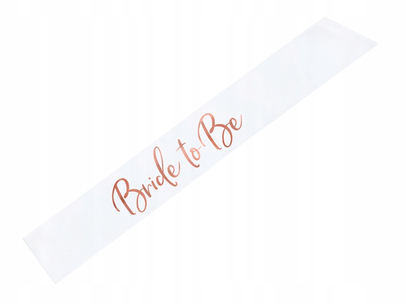 Szarfa BRIDE TO BE Rose Gold na Wieczór Panieński