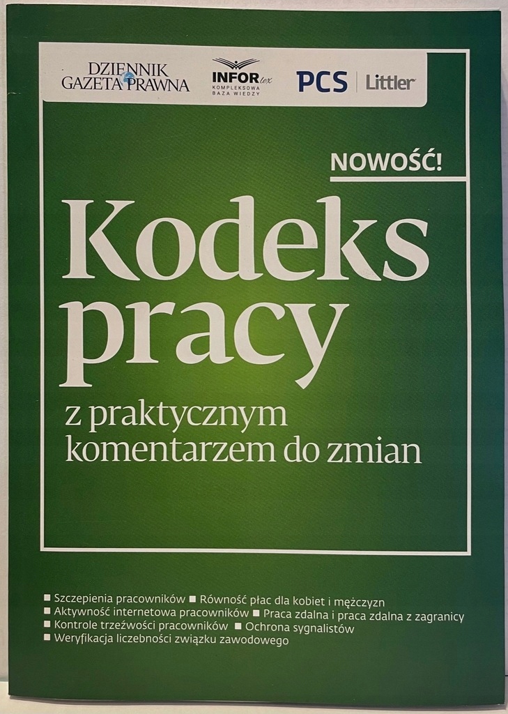 KODEKS PRACY Z KOMENTARZEM RÓWNOŚĆ PŁAC KOBIET I MĘŻCZYZN KONTROLE TRZEŹWOŚ