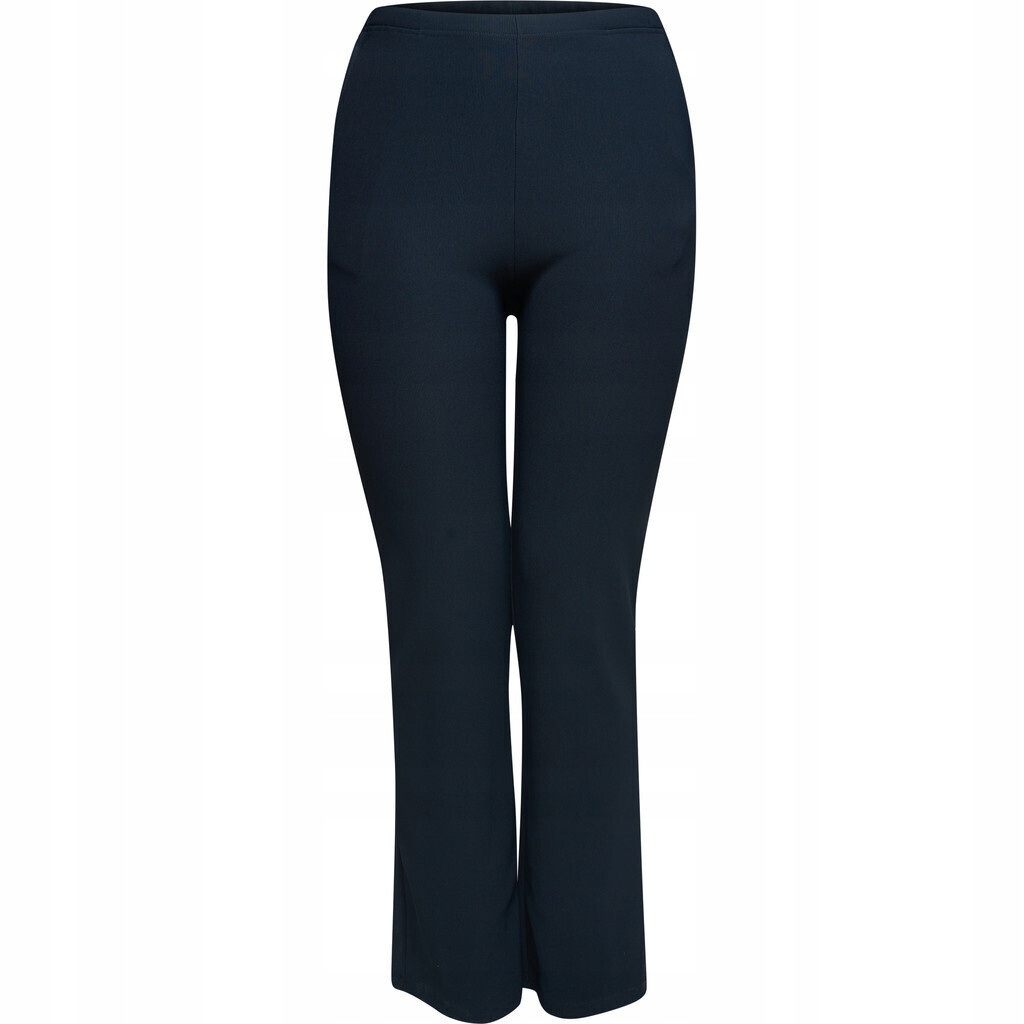 Plus Size Pont Neuf Elegantní Tmavě Modré Kalhoty Pletenina V405 52