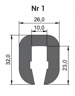 GUMA ODBOJOWA ODBOJNICA NR 1 6 M DO ŁODZI Kod producenta 1C6