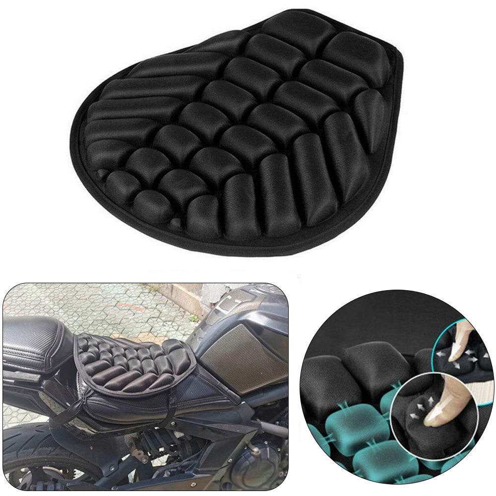 PODUSZKA PNEUMATYCZNA NA SIEDZENIE MOTOCYKLA, ODCIĄŻENIE CIŚNIENIOWE