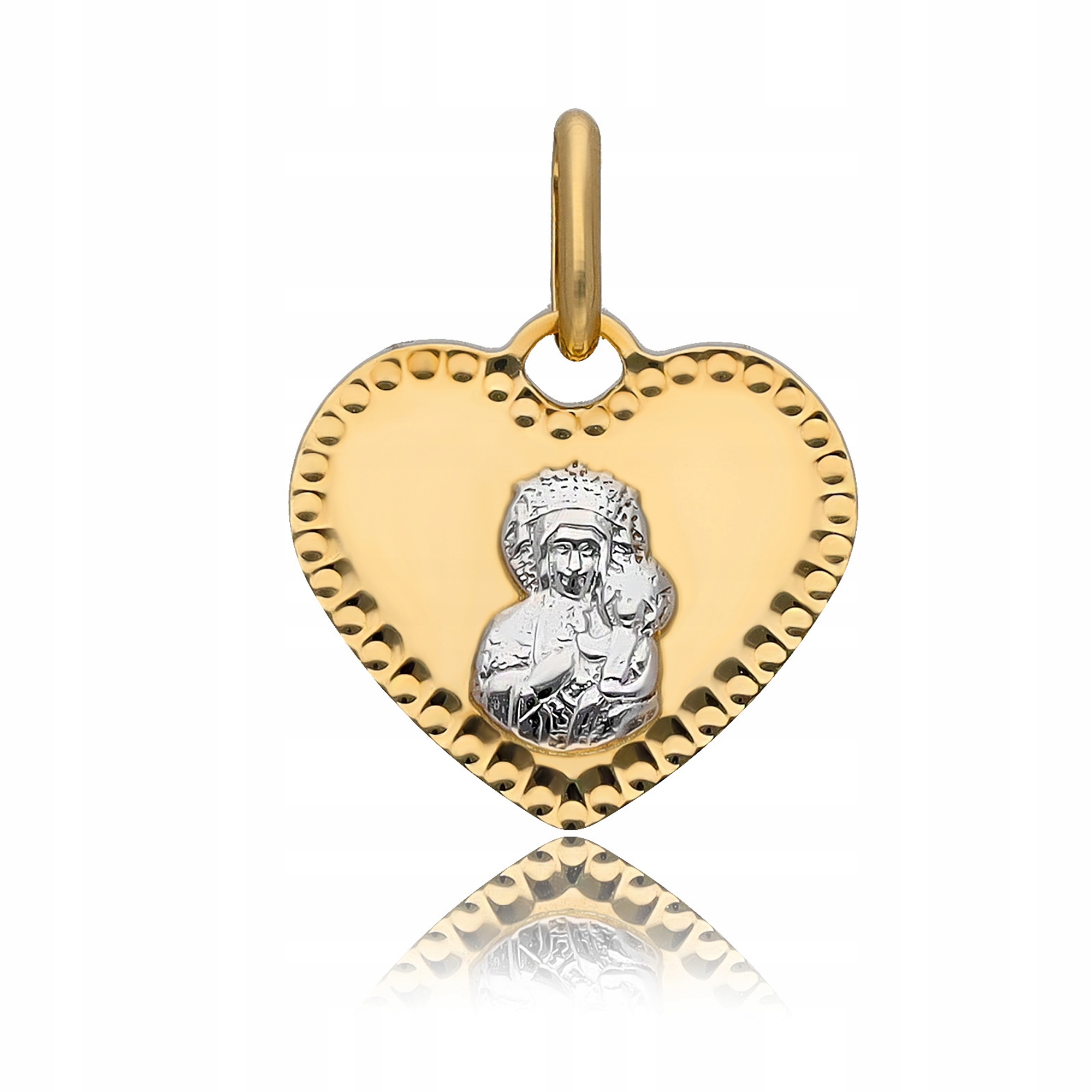 Přívěsek Panna Maria Čenstochovská Dvoubarevné Zlato 585