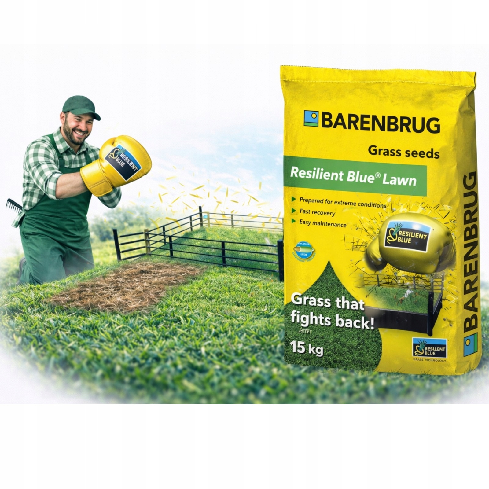 Trawa Barenbrug RESILIENT BLUE Lawn UNIWERSALNA mocna POD ROBOTY 15kg