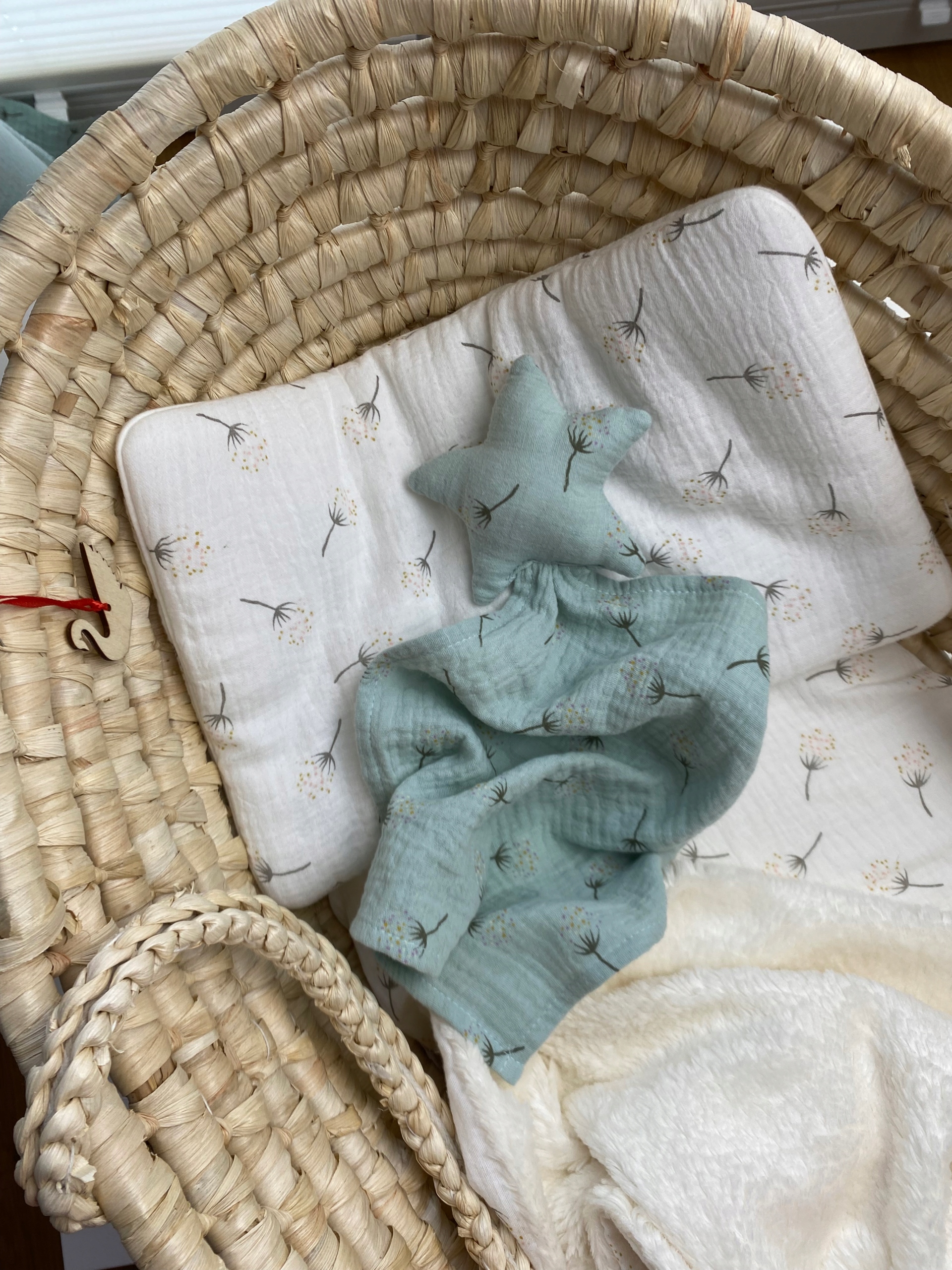 Tulis przytulak muślinowy Gwiazdka zielone dmuchawce Płeć unisex