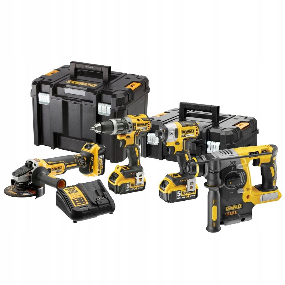 Zestaw Elektronarzędzi DeWalt Tstak 18V Xr wkrętarka zakrętarka młot szlif