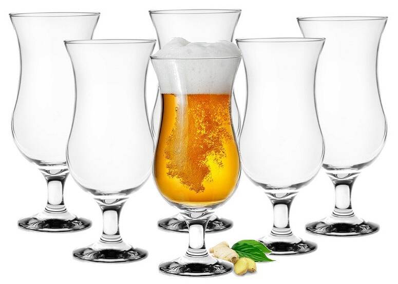 

Pokale szklanki kieliszki Piwo na nóżce 420ml 6szt