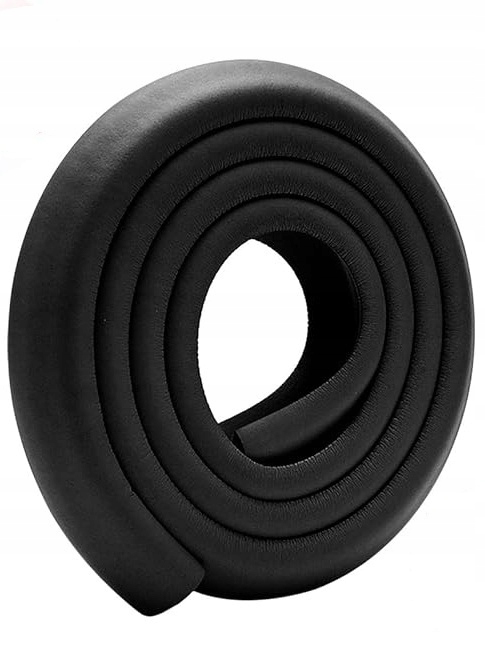 PIANKOWA TAŚMA ZABEZPIECZAJĄCA KANTY ROGI 2m CZARNA TAŚMA OCHRONNA MIĘKKA