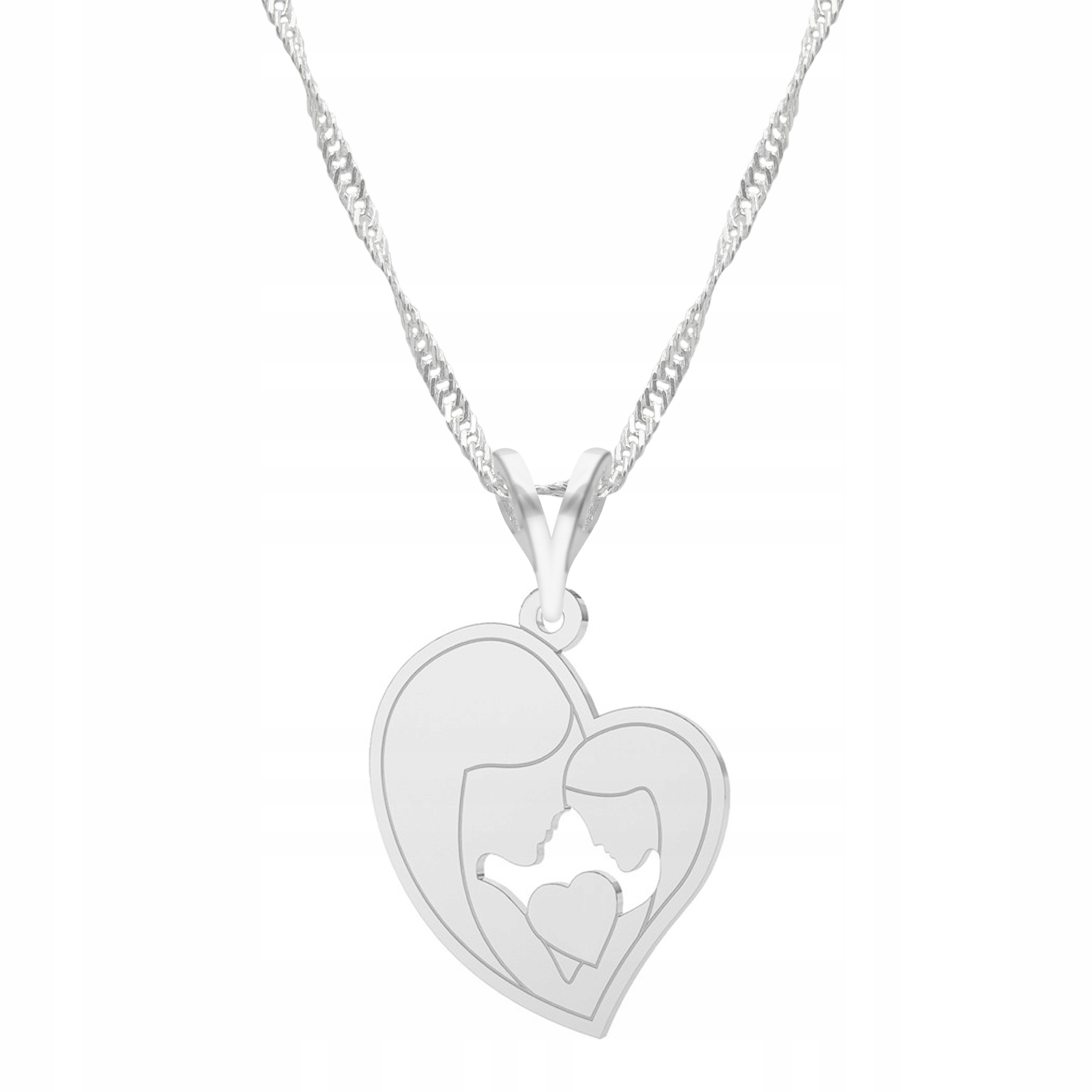 Stříbrný řetízek náhrdelník 925 Matka a dcera