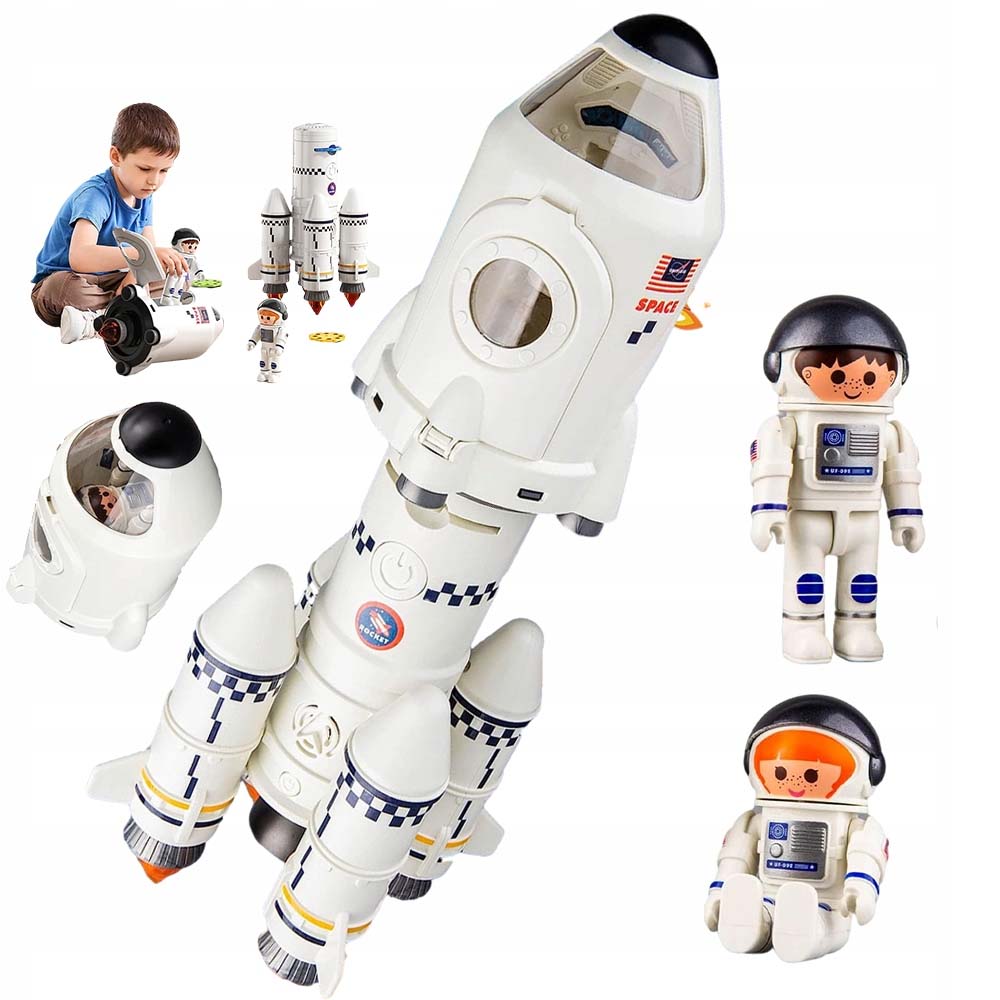 RAKIETA KOSMICZNA KOSMOS PROM KOSMICZNY DŹWIĘK 5W1 Z LAMPĄ PROJEKTORA