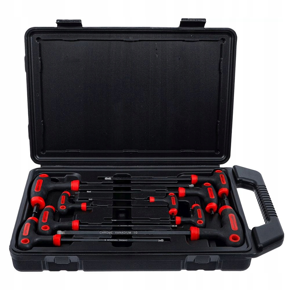 Sada 9 imbusových klíčů s příčnou rukojetí a bočním hrotem 2-10 mm, Bgs