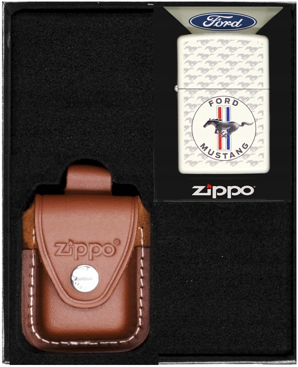 Sada Zippo Zapalovač Ford Mustang Horse & Bars Design Dárkový No2