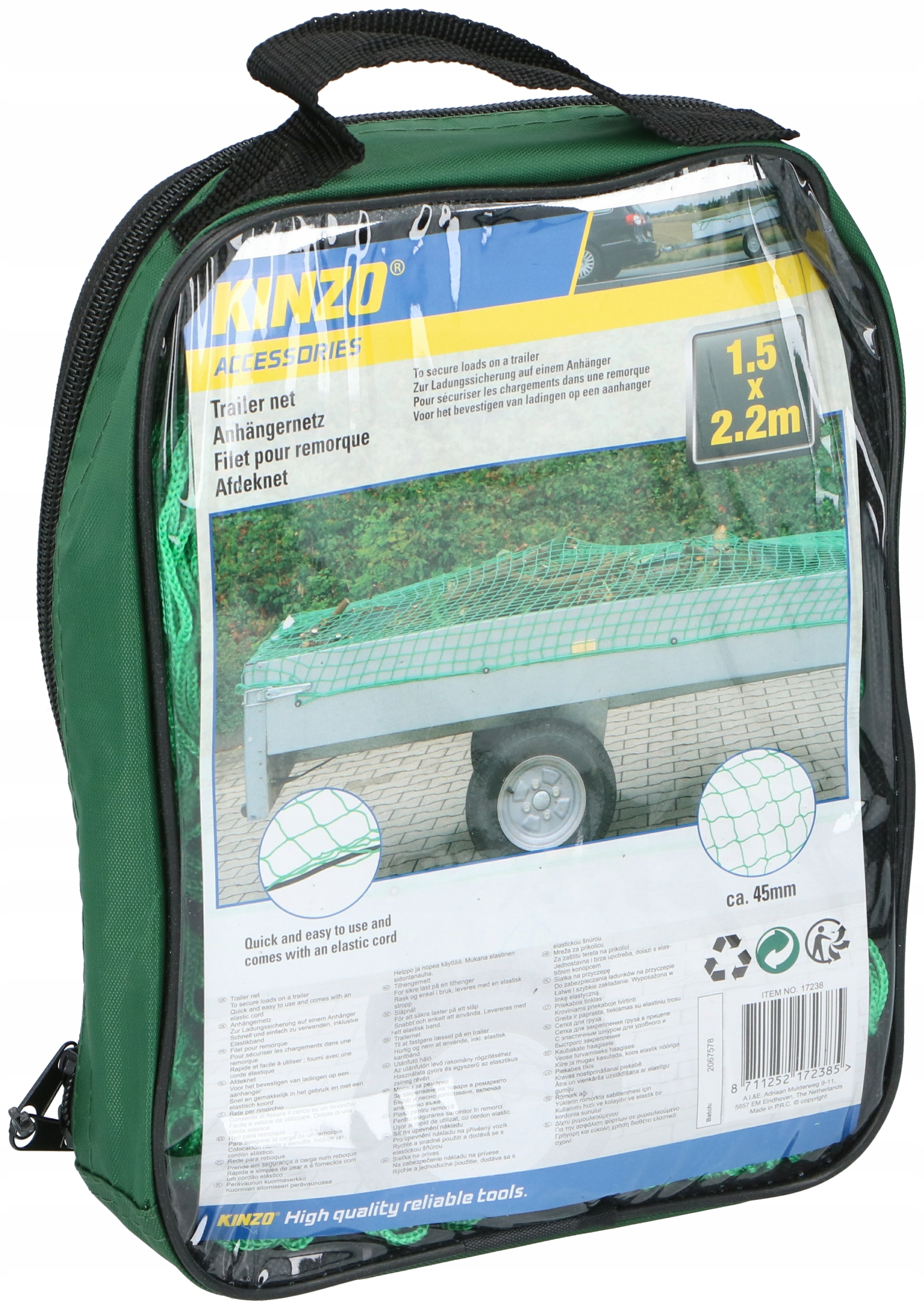 SIATKA zabezpieczająca NA PRZYCZEPKĘ 1,5x2,2 m KINZO