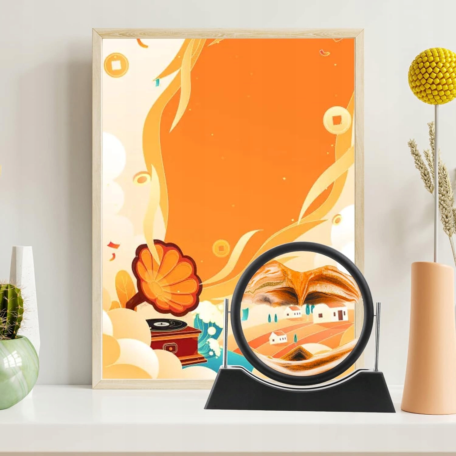 3D OBRAZ PIASKOWY OBRACANIA DYNAMICZNY KLEPSYDRA Szerokość produktu 24 cm